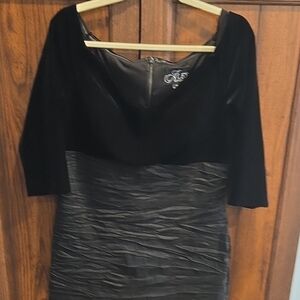 Alex Evenings Black and Gray Dress